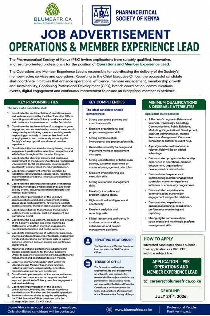 Operations and Member Experience Lead